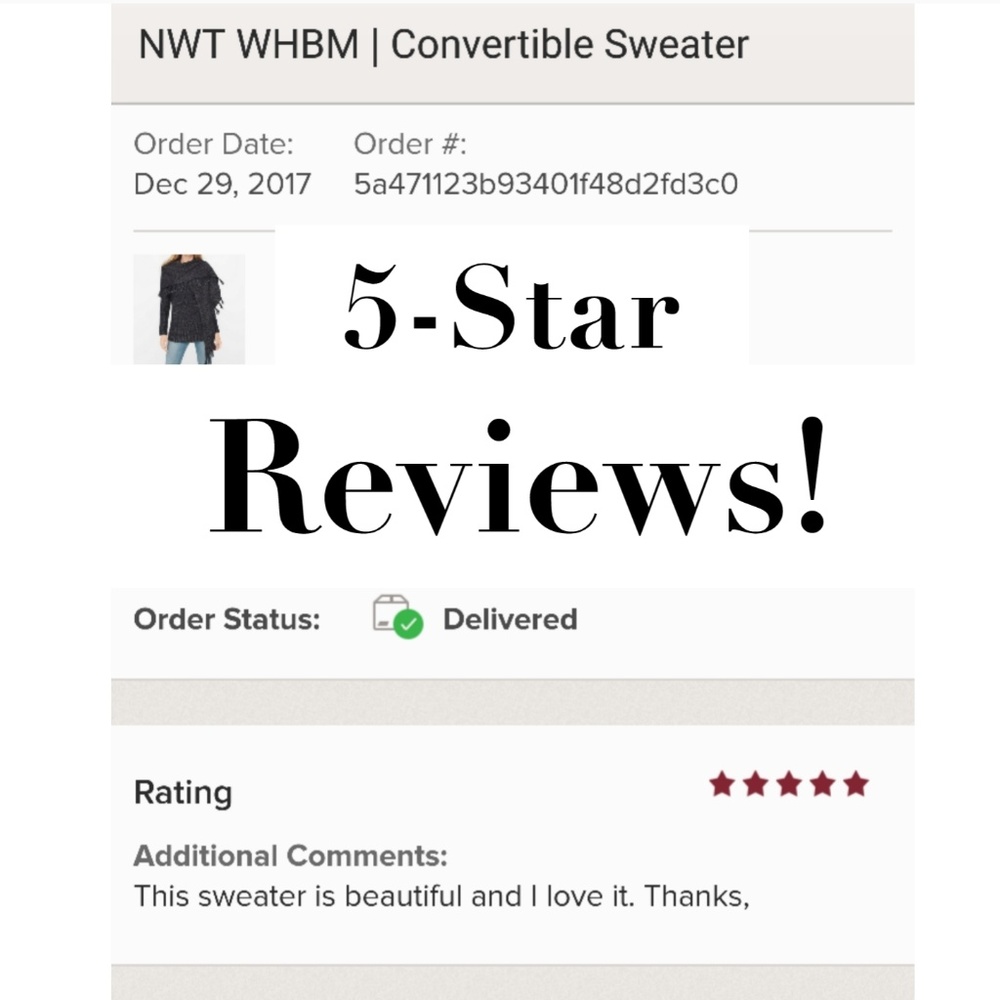 NWT WHBM | Convertible Sweater - Picture 5 of 5